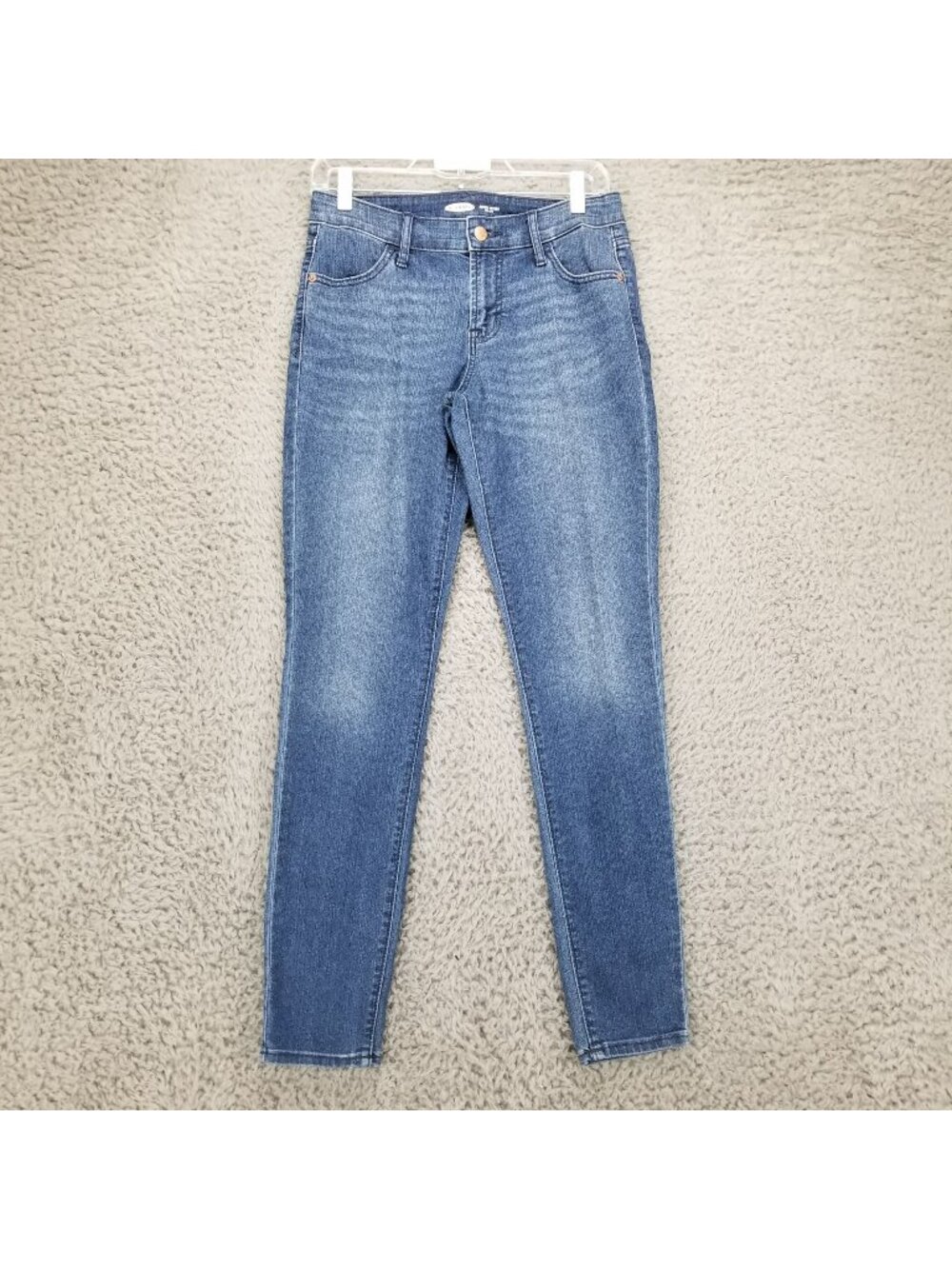 Old Navy Jeans Womens 2 Blue Super Skinny Mid Rise Stretch Denim *Read*